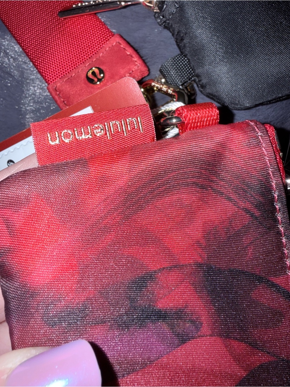 lululemon athletica Red and Black Dual Pouch Wristlet - Picture 3 of 5